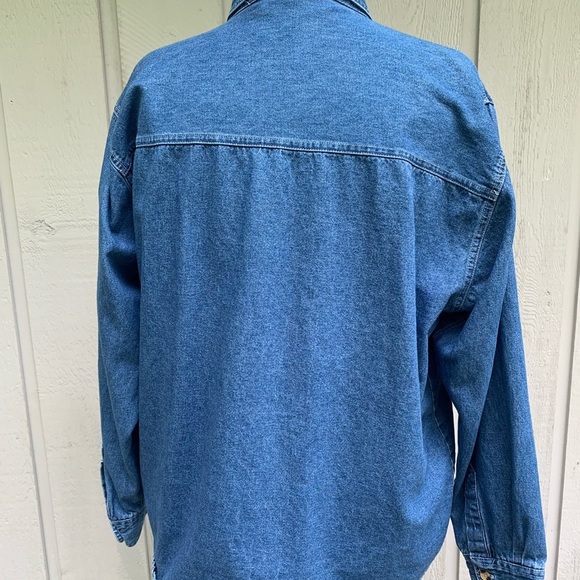 Vintage Proudly Plus 80’s/90’s Embroidered Jean Shirt Sz 2X - Picture 2 of 11